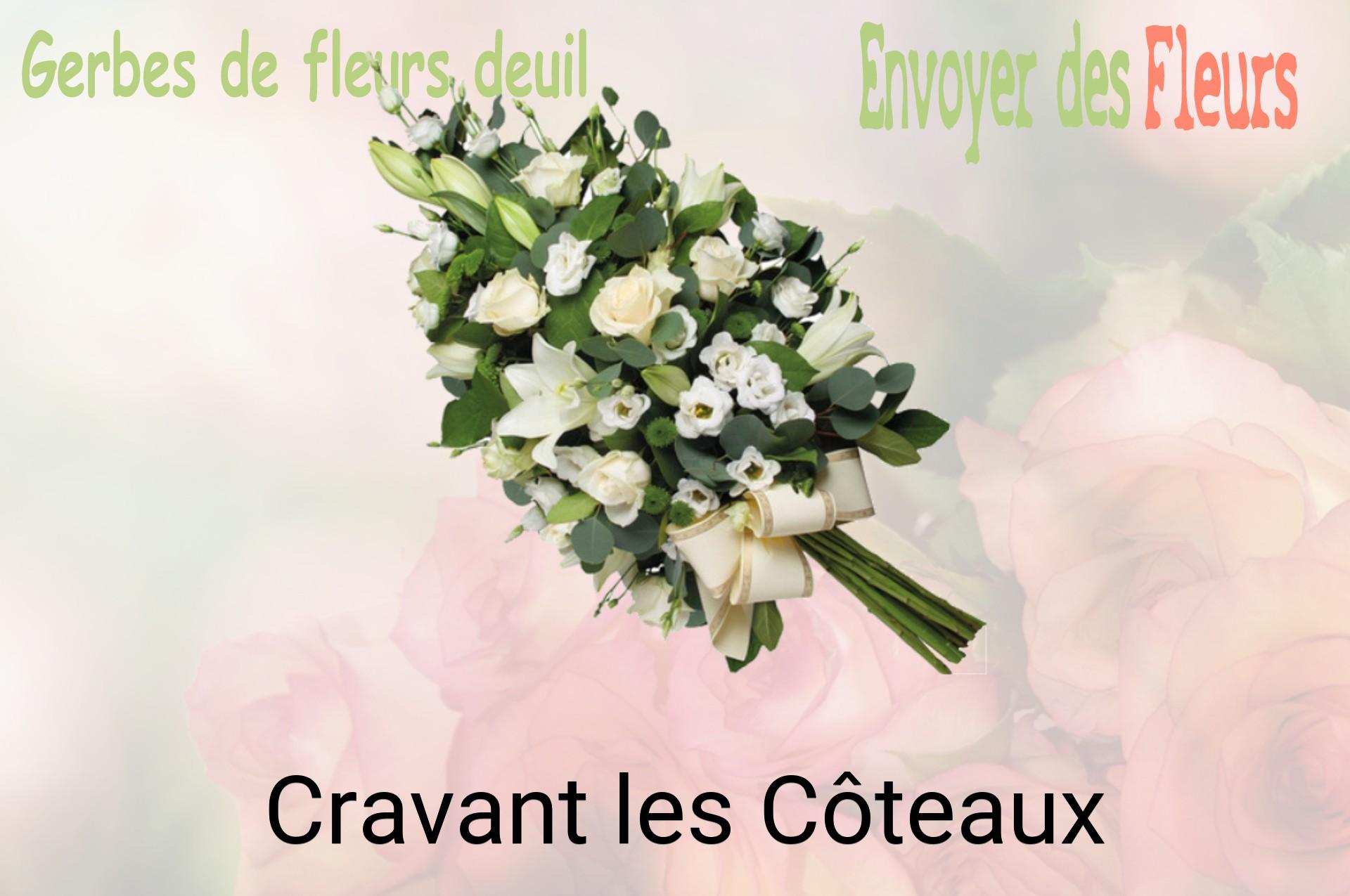 Gerbe de fleurs de deuil livrée à Cravant-les-Côteaux
